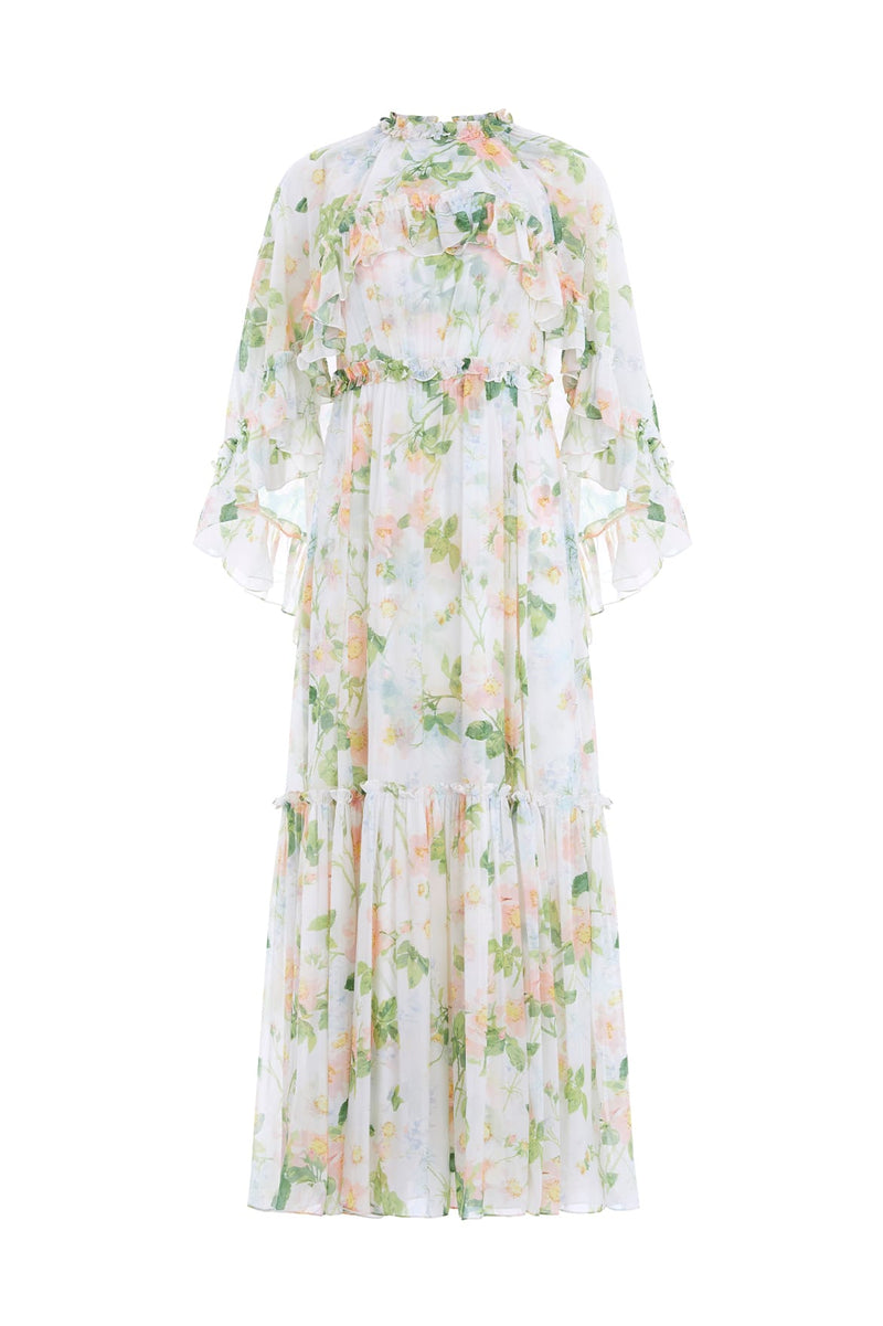 Immortal Rose Harper Chiffon Cape Ankle Gown