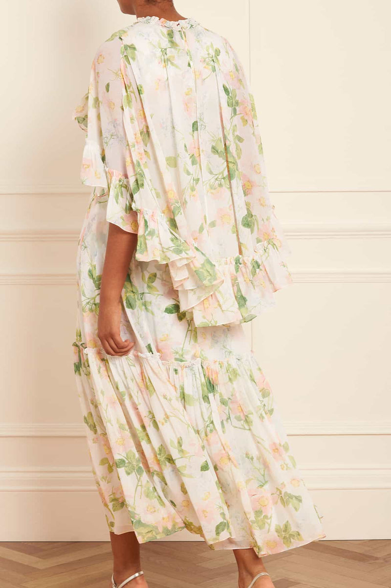 Immortal Rose Harper Chiffon Cape Ankle Gown