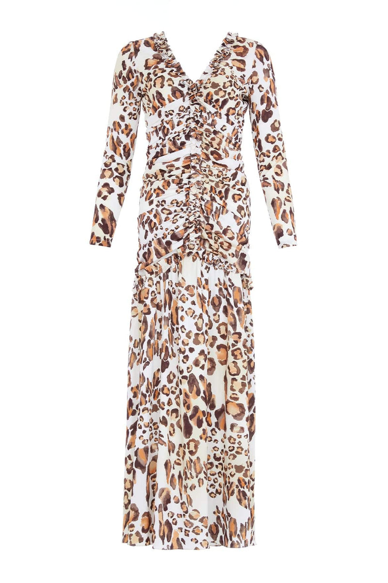 Leopard Ellen Crepe Gown